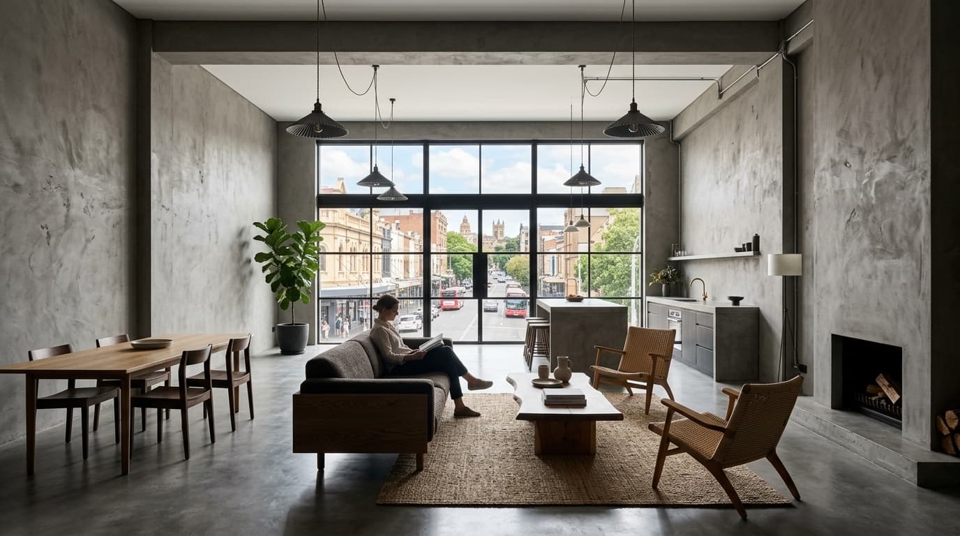 concrete-look-plaster-wall-sydney-interior