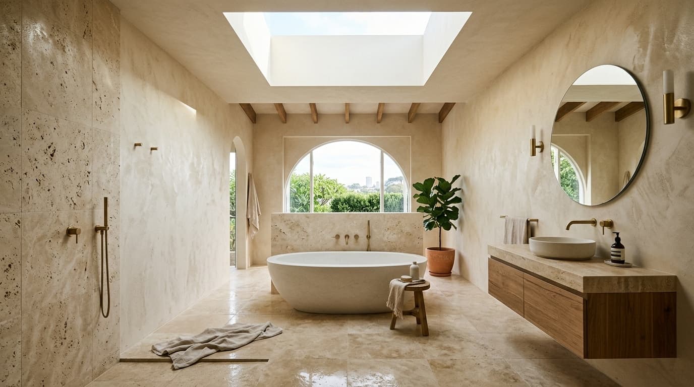 travertine-plaster-finish-bathroom-sydney