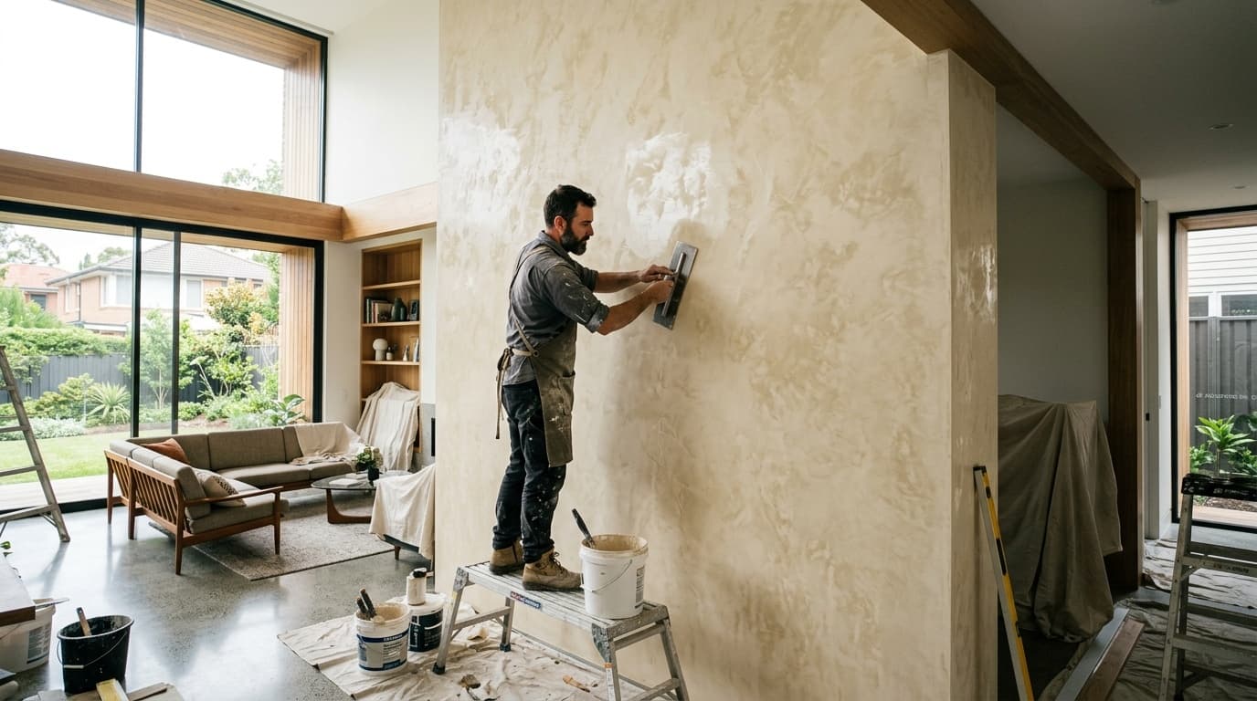 venetian-plaster-cost-sydney-feature-wall-installation