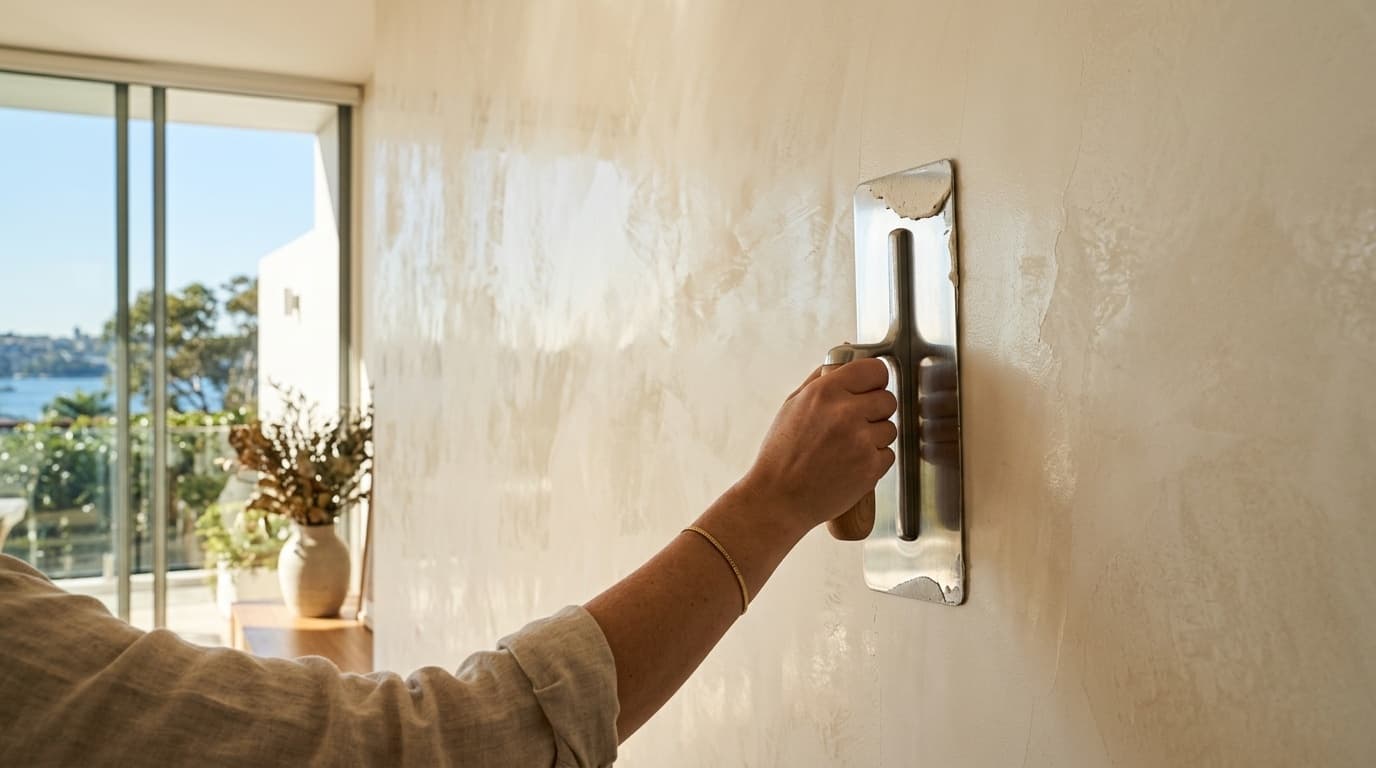 venetian-plaster-feature-wall-sydney-living-room